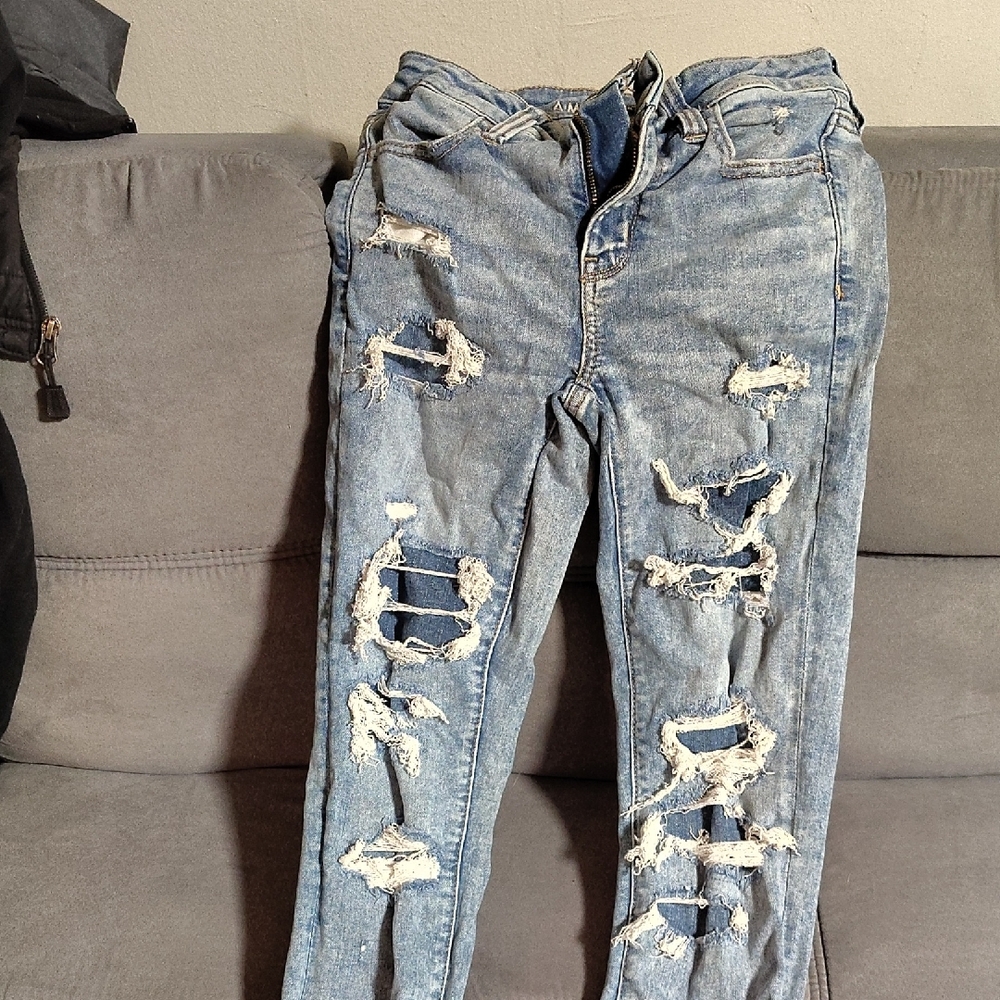 Distressed Blue Women's Jeans